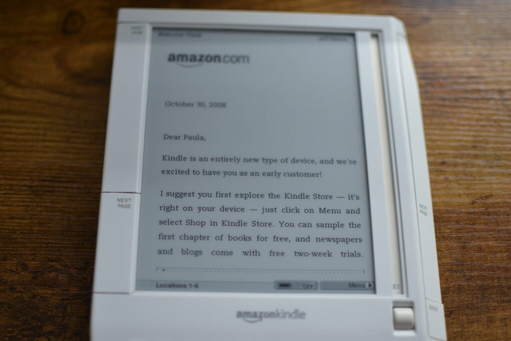 first kindle welcome letter from Jeff Bezos
